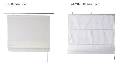 Blinds - IRIS and ALVINE Roman Blinds