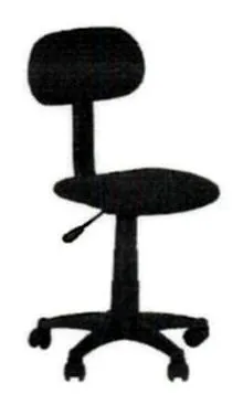 Office chair – "Cadeira PVC Preta/Cinza"