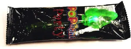 Battery operated luminous confectionery