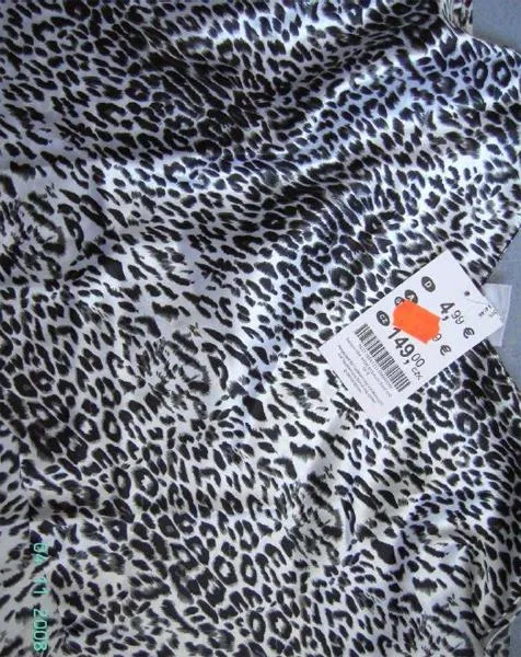 Strap nightdress: white, printed in black and grey
