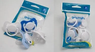 Soothers - “Griptight” Safety Soothers 4 pack - Silicone