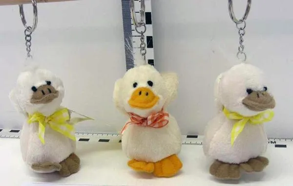 Soft duck on key chain
