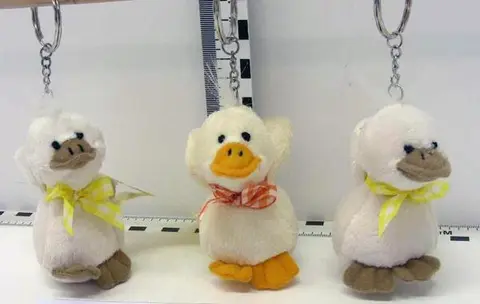Soft duck on key chain