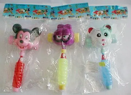 3 types of plastic rattles "HONGDA" 
