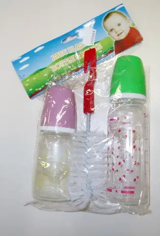 Детская бутылочка с ёршиком - «Plastic bottle and nipple»