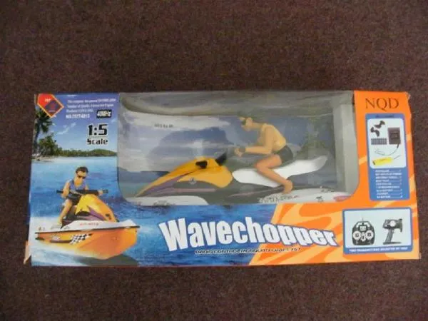 Adaptor for remote controlled boat ("Wavechopper") with battery charger