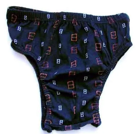 Children’s briefs YOUJOY of dark blue colour printed with orange