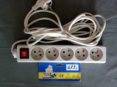 Rewirable plug and socket-outlet of cord extension set 