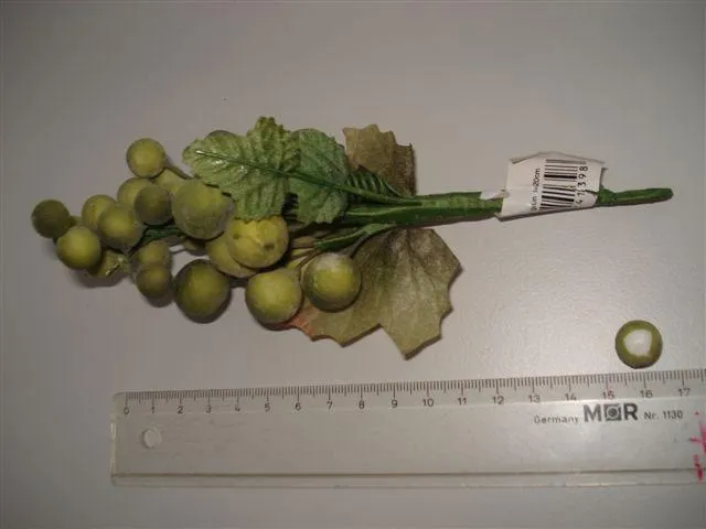 Decorative bunch of green grapes