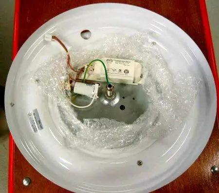 Electric fix fluorescent ceiling lamp with 32W circular fluorescent tube “INTERLUSA” 