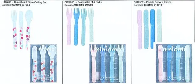 Children’s cutlery sets - Miniamo Children’s Melamine Cutlery Sets