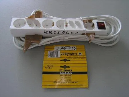 Electric extension cord “ET TOOLS Power strip” with eight sockets