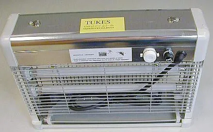 Electric insect killer "LEXXA"; protected by two metal grids and functioning with two UV i