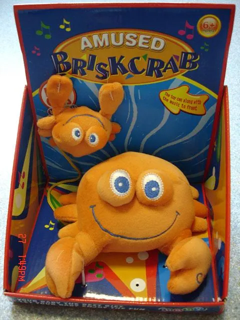 Мягкая плюшевая игрушка с музыкой - Amused Briskcrab