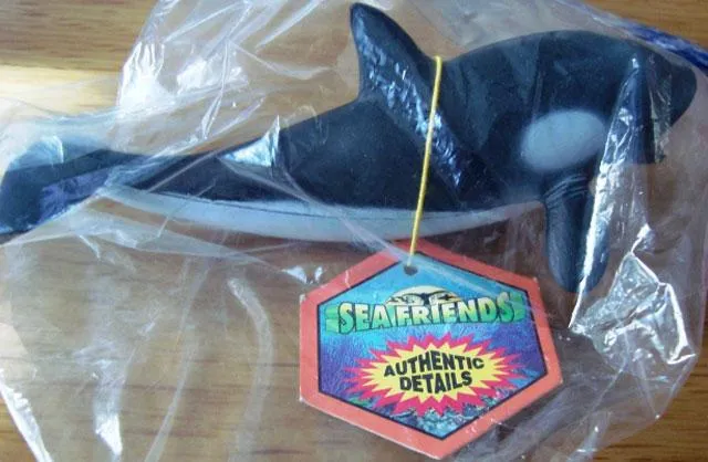 Plastic squeezable whale - Killer Whale
