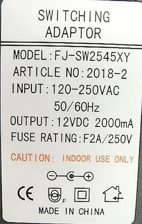 AC adaptor for DVD player