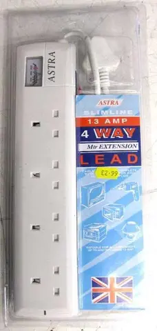 Удлинитель - Slimline 13 Amp 4 Way Extension Lead