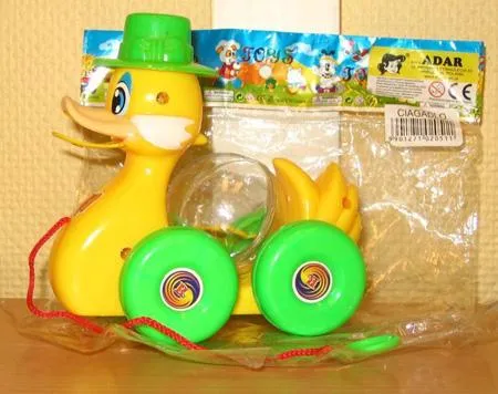 A pull-along toy "Yellow duck CIAGADLO"