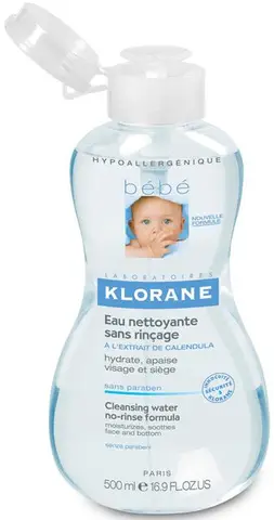 Cleansing water no-rinse formula for babies