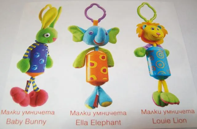 Маленькие игрушки для младенцев - 1. Baby Bunny, 2. Ella Elephant, 3. Louie Lion