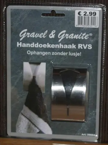 Крючок для полотенец - Handdoekenhaak RVS