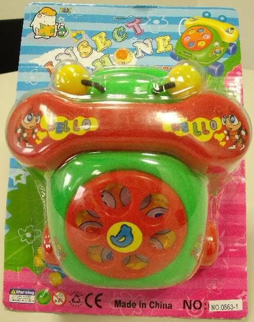 Игрушечный телефон-каталка