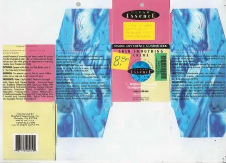 Skin-lightening smoothing cream "Clear Essence" marked as "hydroquinone-free" Type/model: 