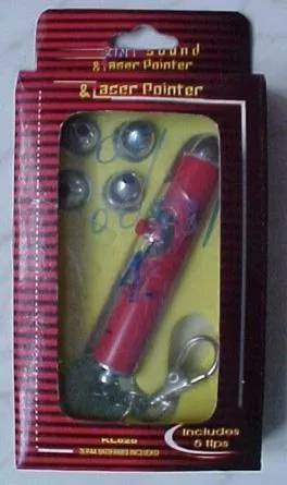 Laser pointer "2 in 1 sound & laser pointer key chain"