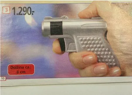 Novelty lighter in the shape of a gun of a secret agent 007 – James Bond