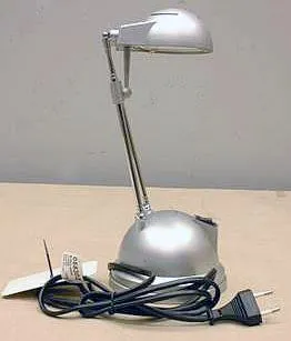 Table standing luminaire with built-in transformer.