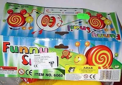 Wheeled pull-along plastic toy "Funny Snail" 