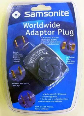 Universal plug adaptor "Samsonite - Worldwide travel plug adapter" 