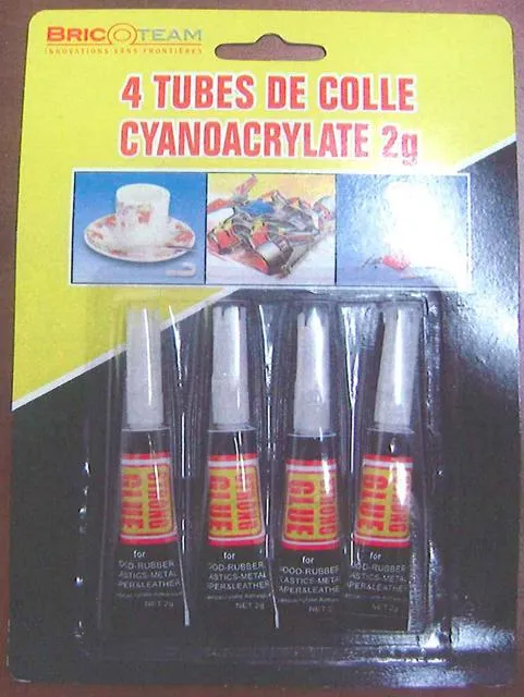 Клей (4 tubes de colle cyanocrylate 2g)