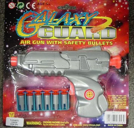 Toy pistol with arrows made of synthetic material