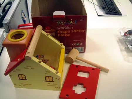 Shape Sorter House "Mischief" – toy/wooden house with insert attachments