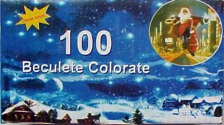 Lighting chain "100 Beculete Colorate" Consists of non-replaceable miniature incandescent 