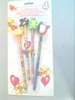 Pencils with eraser