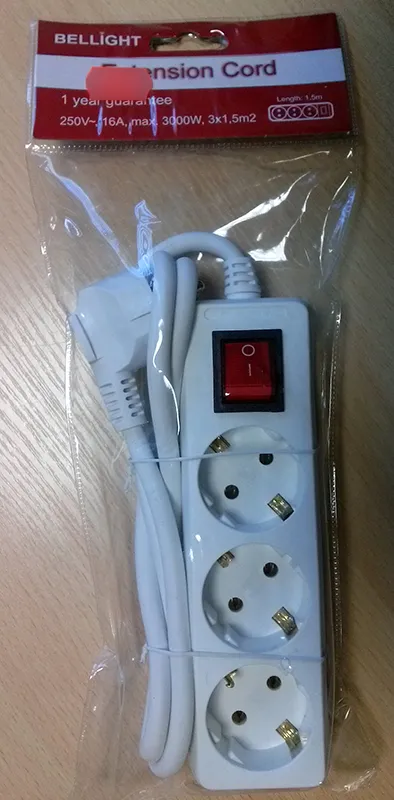 Mains extension lead