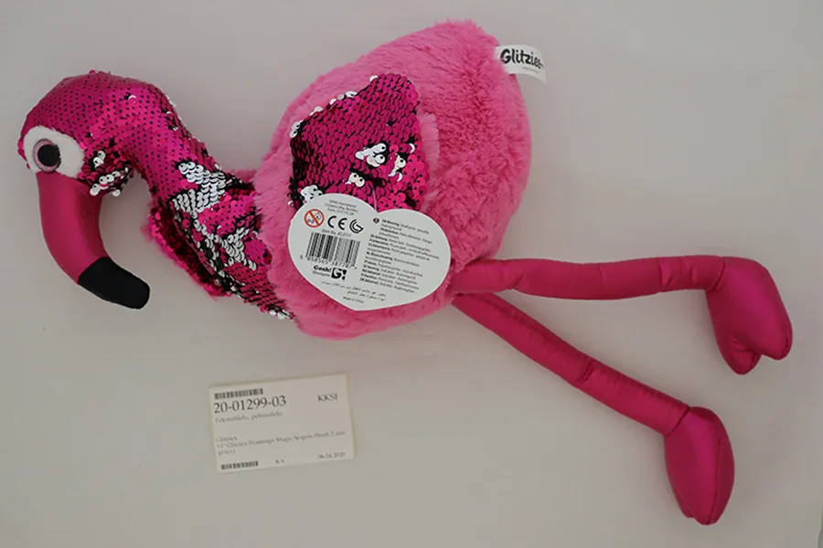 Plush toy with sequins