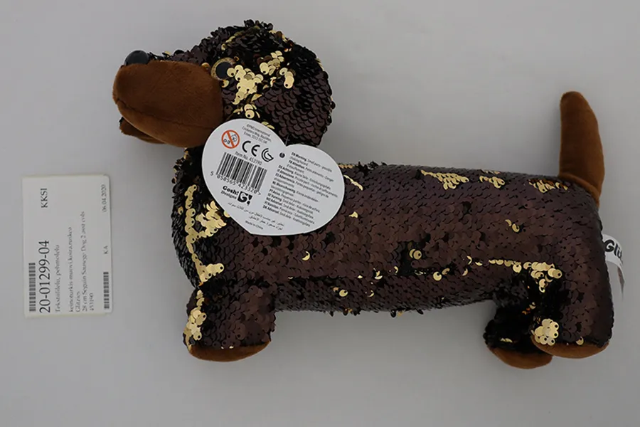 Plush toy with sequins