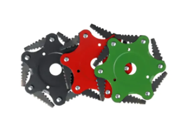 Flail-type cutting attachment for brush cutter