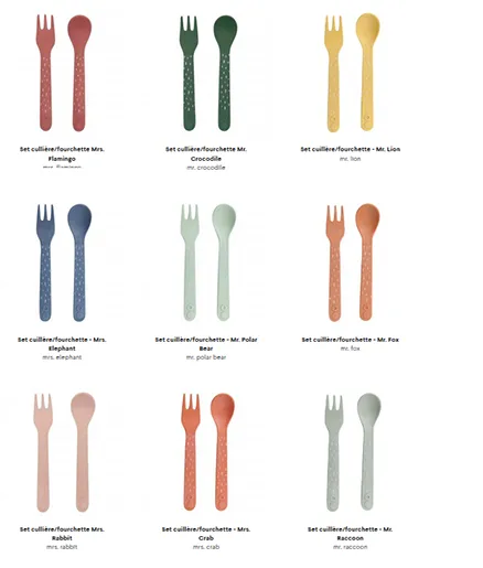 Children’s bamboo spoon/fork cutlery set