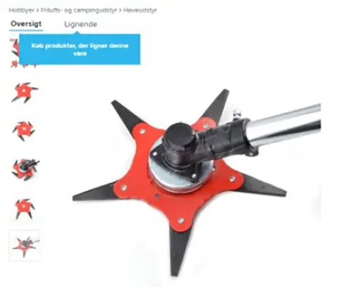 Flail-type cutting attachment for brush cutter