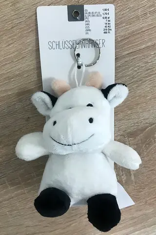Key ring with a soft toy
