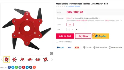 Flail-type cutting attachment for brush cutter