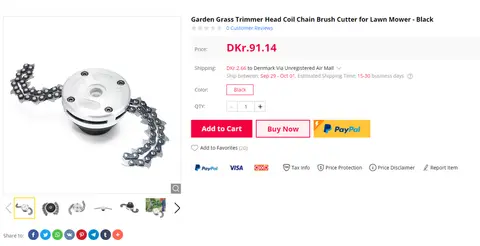 Flail-type cutting attachment for brush cutter