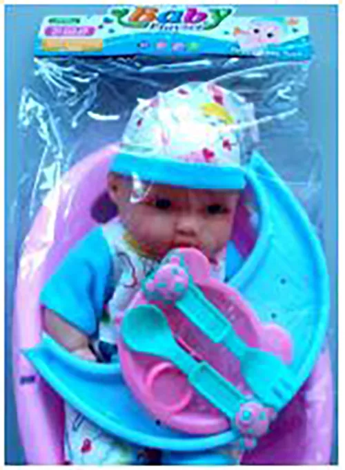 Plastic doll with accessories