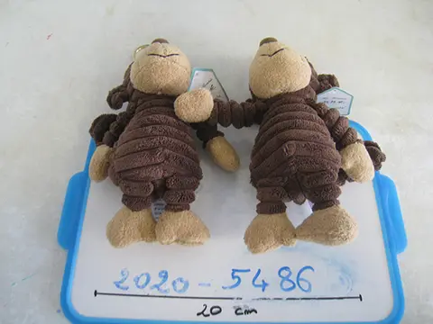 Soft toy with key ring