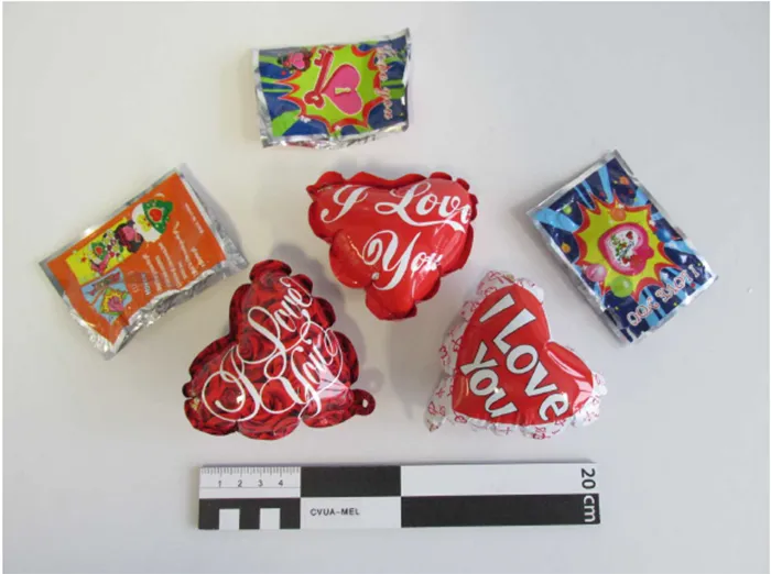 Heart-shaped balloons