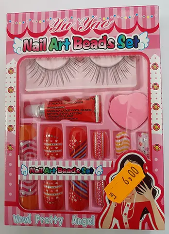 False nails and self-adhesive eyelashes